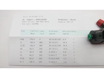 WTRYSKIWACZ BOSCH 0445110183 FIAT DOBLO 1.3 JTD OPEL COMBO, ASTRA 1.3 CDTI