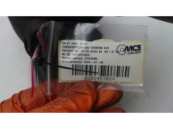 TURBOSPRĘZARKA TURBINA VW PASSAT B5 1.9 TDI AUDI A4, A6 1.9 TDI 028145702H