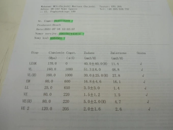 WTRYSKIWACZE PEUGEOT 1,6HDi 0445110259 SPRAWDZONE