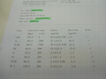 WTRYSKIWACZE CITROEN C4 1.6 0445110259 SPRAWDZONE